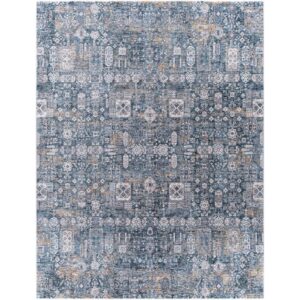 Cardiff Blue Machine Woven Rug by Livabliss