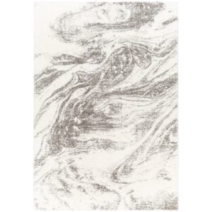 Cloudy Shag Off White Machine Woven Rug by Livabliss