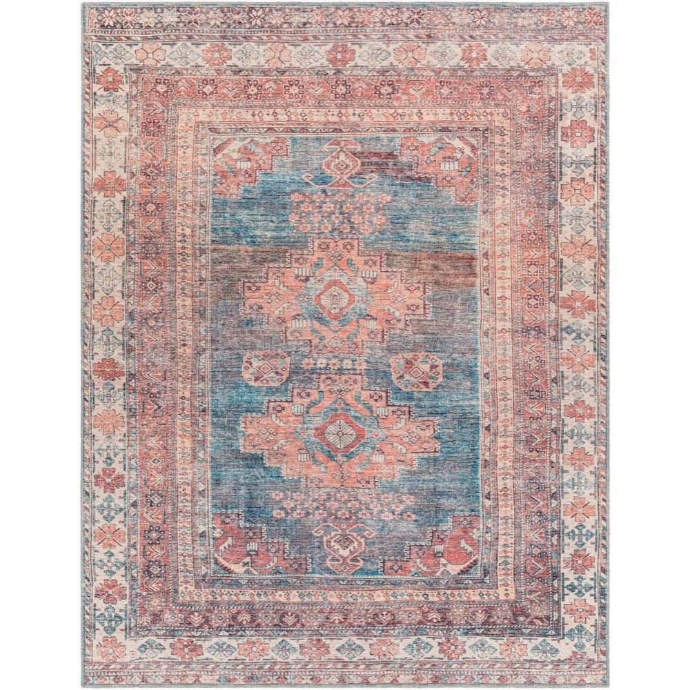 Colin Blue Machine Woven Rug by Livabliss