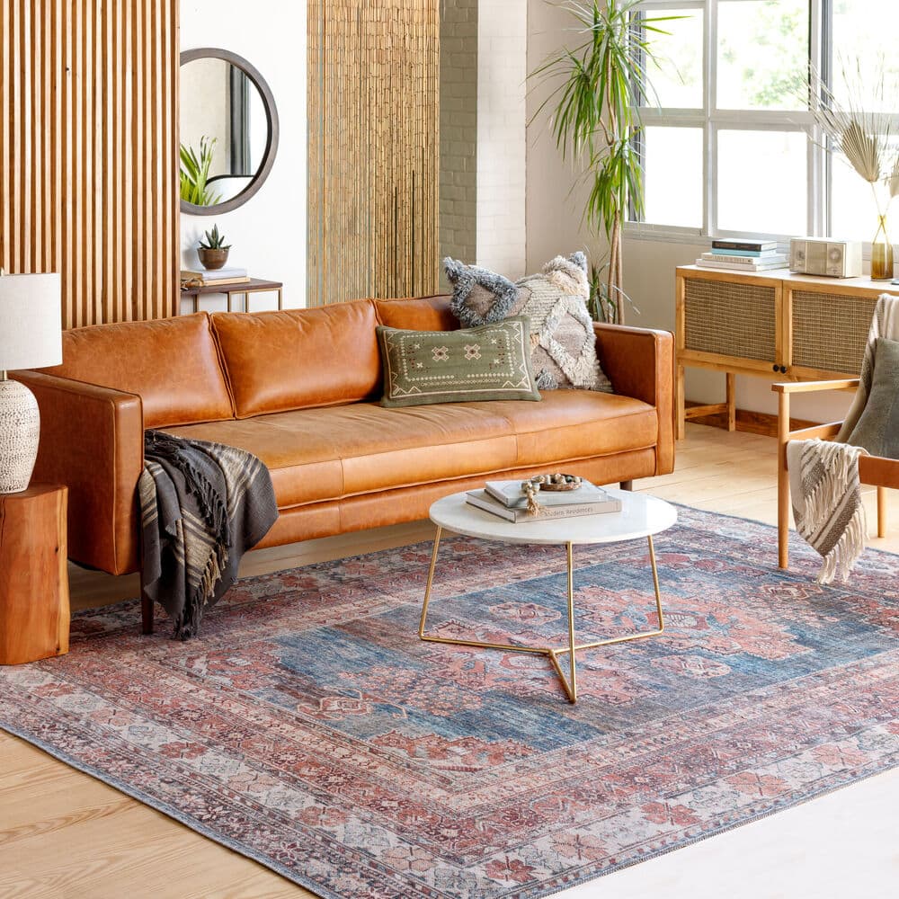 Colin Blue Machine Woven Rug by Livabliss - Image 2