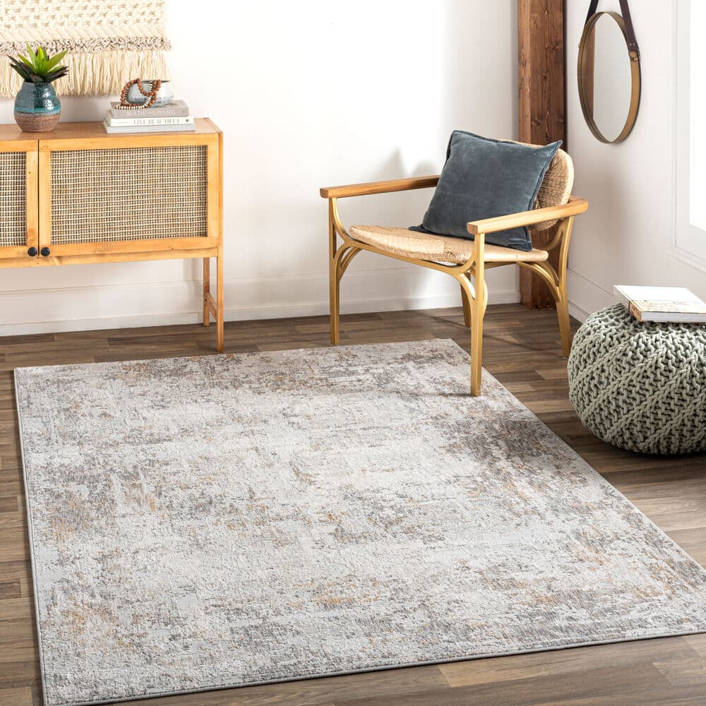 Carmel Light Gray Machine Woven Rug by Livabliss - Image 2