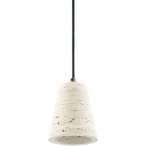 Cavertine Metallic Brass Pendant by Livabliss