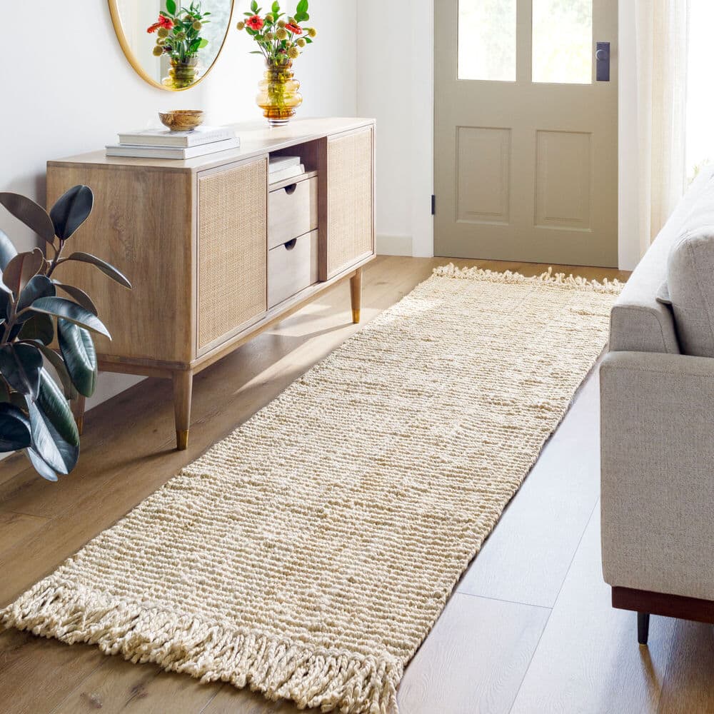 Chunky Naturals Beige Handmade Rug by Livabliss - Image 2
