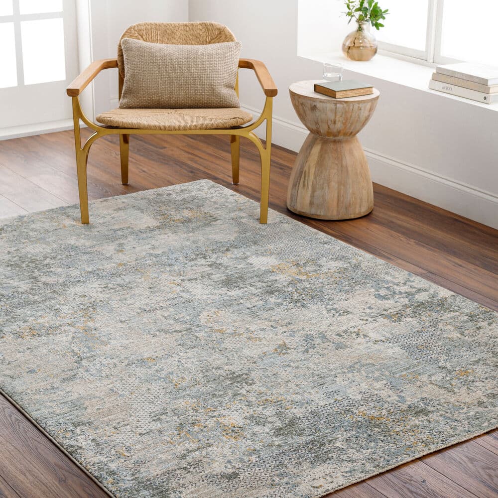 Dresden Dusty Sage Machine Woven Rug by Livabliss - Image 2