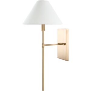 Demaret Metallic Gold Wall Sconce by Livabliss