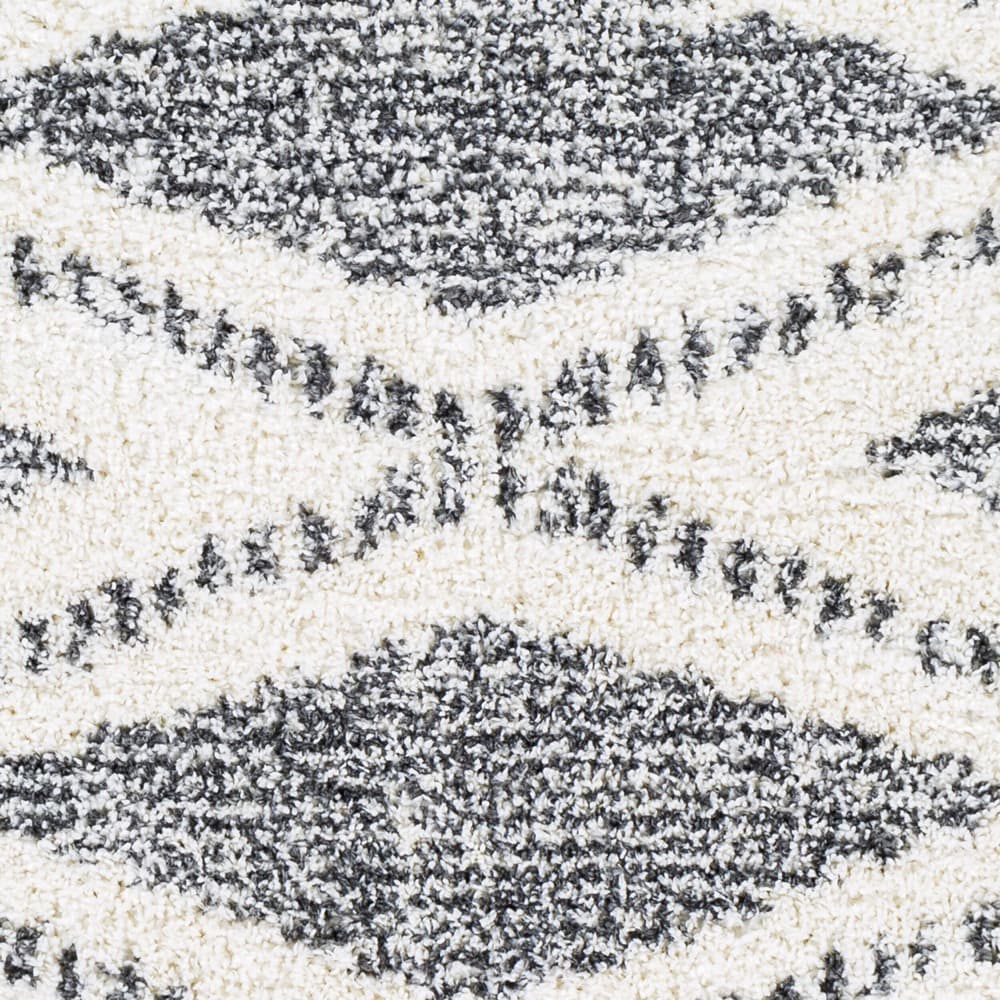 Deluxe Shag Black Machine Woven Rug by Livabliss - Image 3
