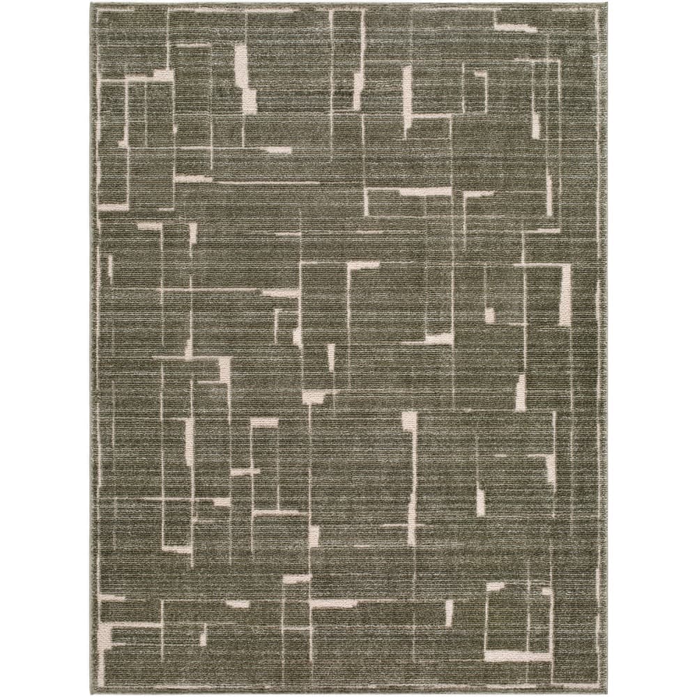 Alma Olive Machine Woven Rug by Elle Decor for Livabliss