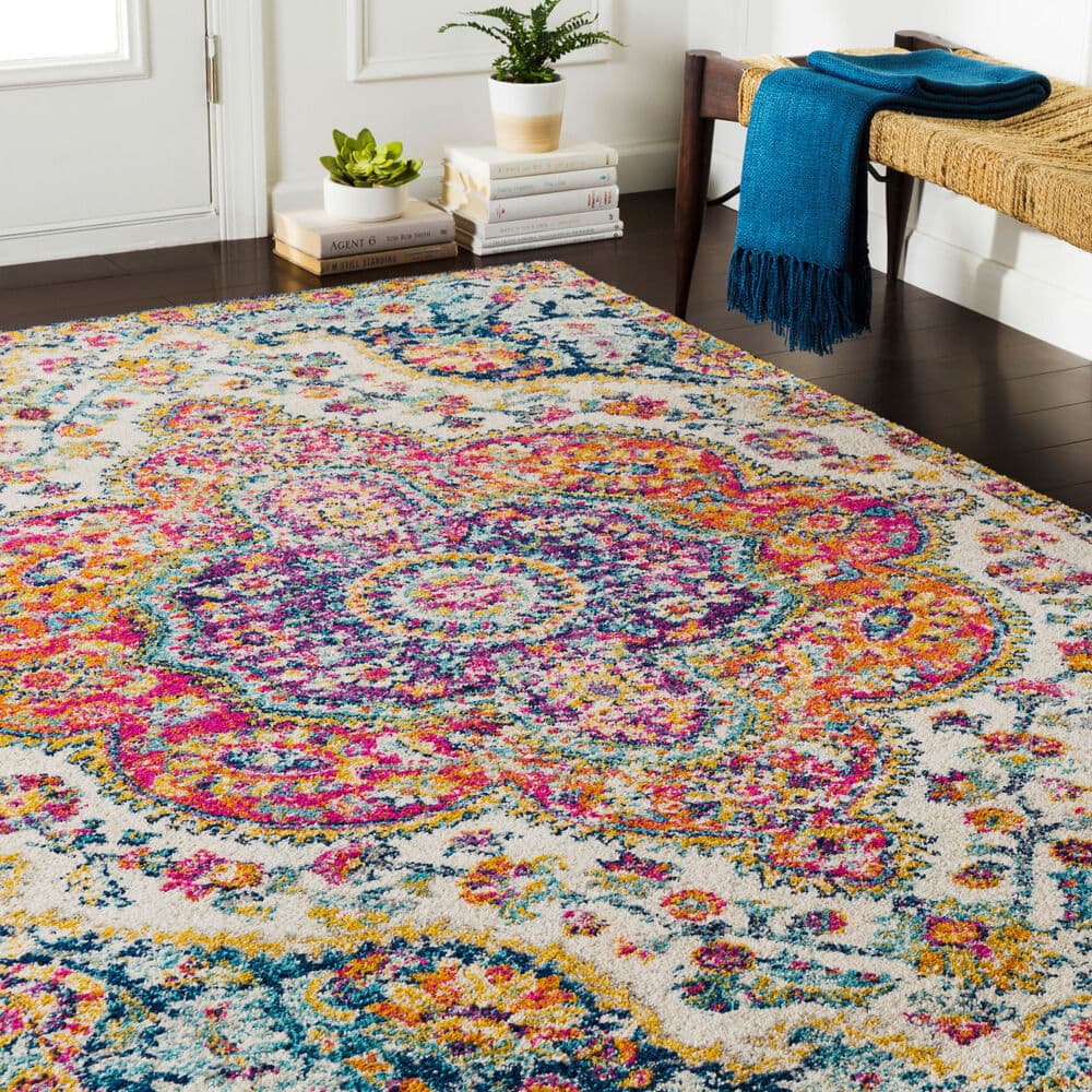 Elaziz Orange Machine Woven Rug by Livabliss - Image 7