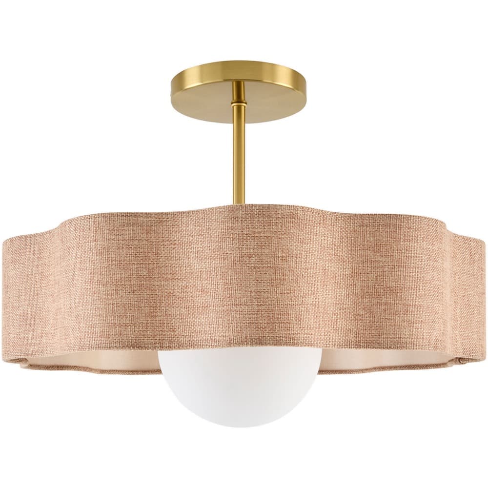 Everen Metallic Brass Pendant by Livabliss