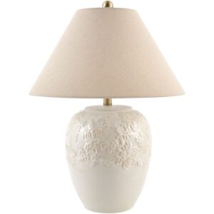 Elysora Cream Accent Table Lamp by Livabliss