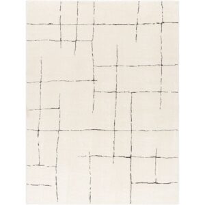 Freud Ivory Machine Woven Rug by Livabliss