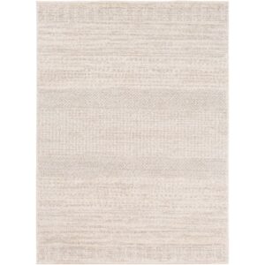 Fowler Beige Machine Woven Rug by Livabliss