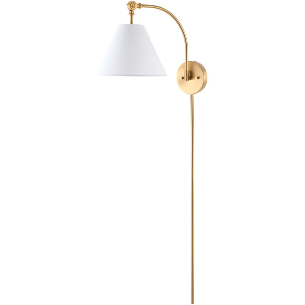 The Andy Metallic Brass Wall Sconce by Galey Alix for Livabliss