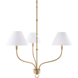 The Johanna Metallic Brass Chandelier by Galey Alix for Livabliss