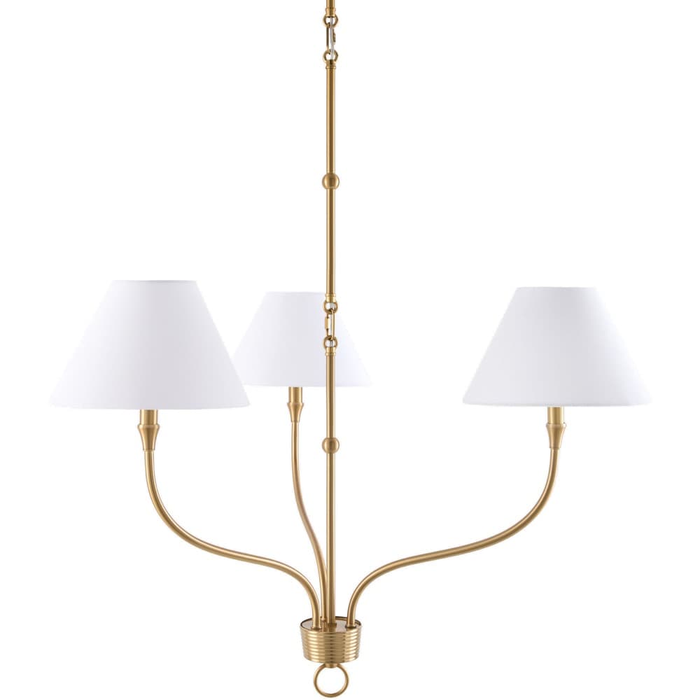 The Johanna Metallic Brass Chandelier by Galey Alix for Livabliss