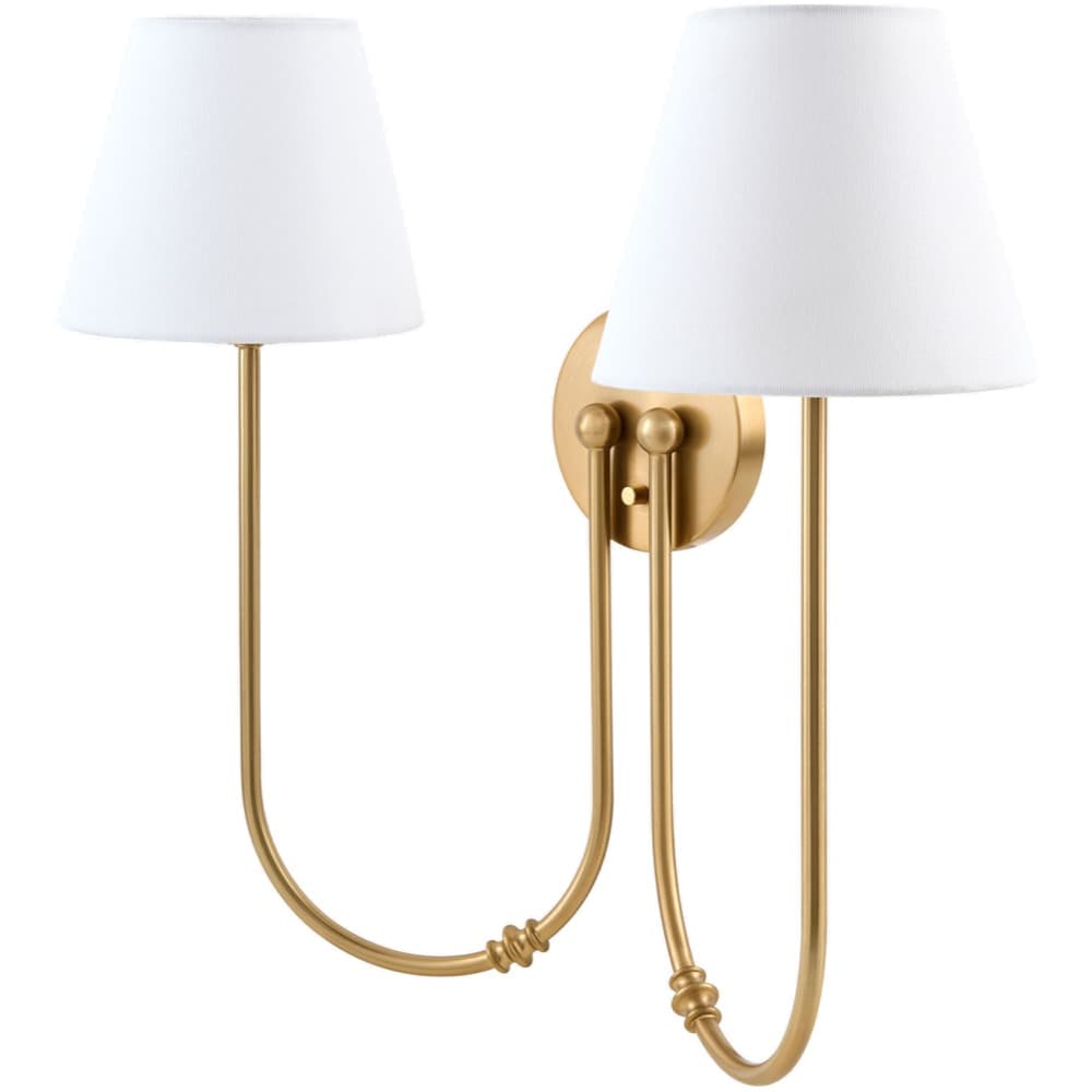 The Luan Metallic Brass Wall Sconce by Galey Alix for Livabliss