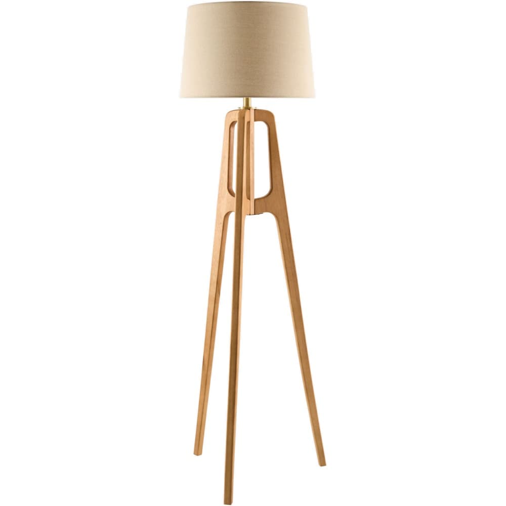 Gingko Brown Accent Floor Lamp by Livabliss