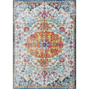 Harput Blue Machine Woven Rug by Livabliss