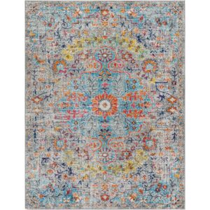 Harput Blue Machine Woven Rug by Livabliss