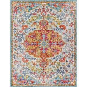 Harput Blue Machine Woven Rug by Livabliss