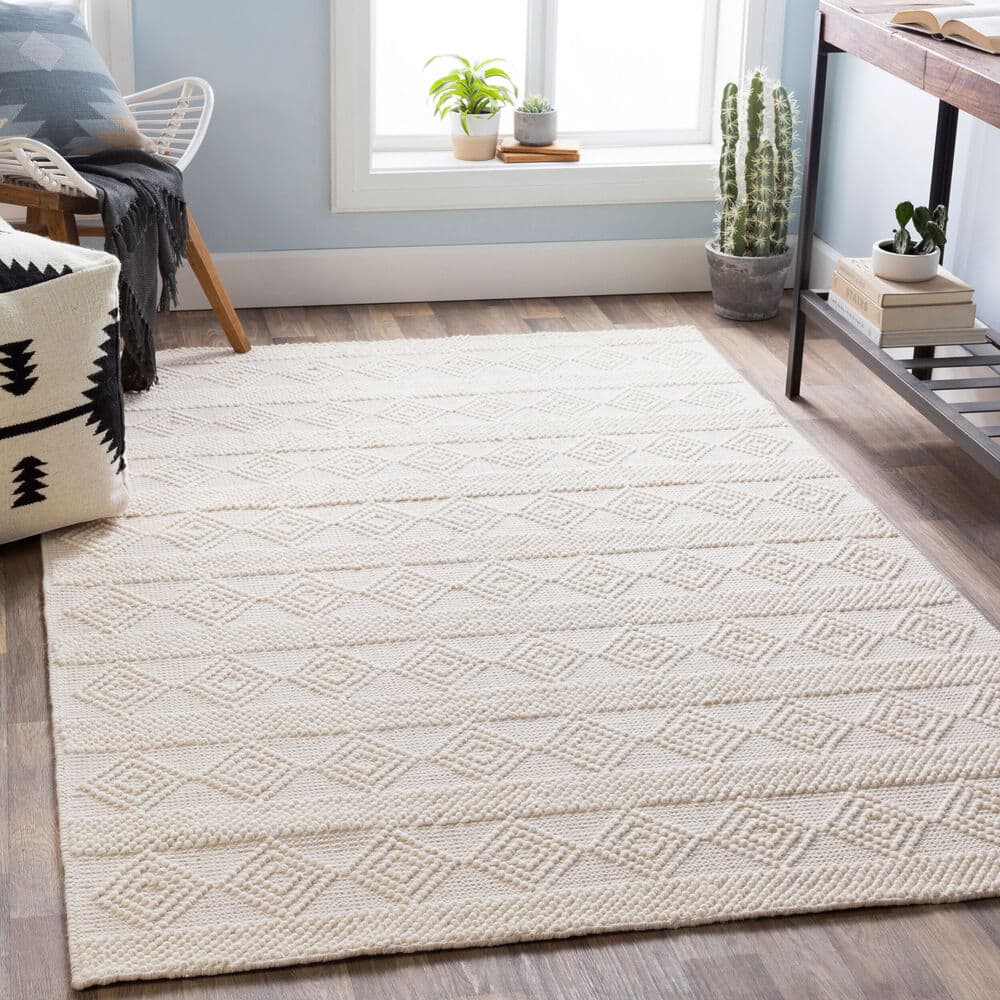 Hygge White Handmade Rug by Livabliss - Image 2