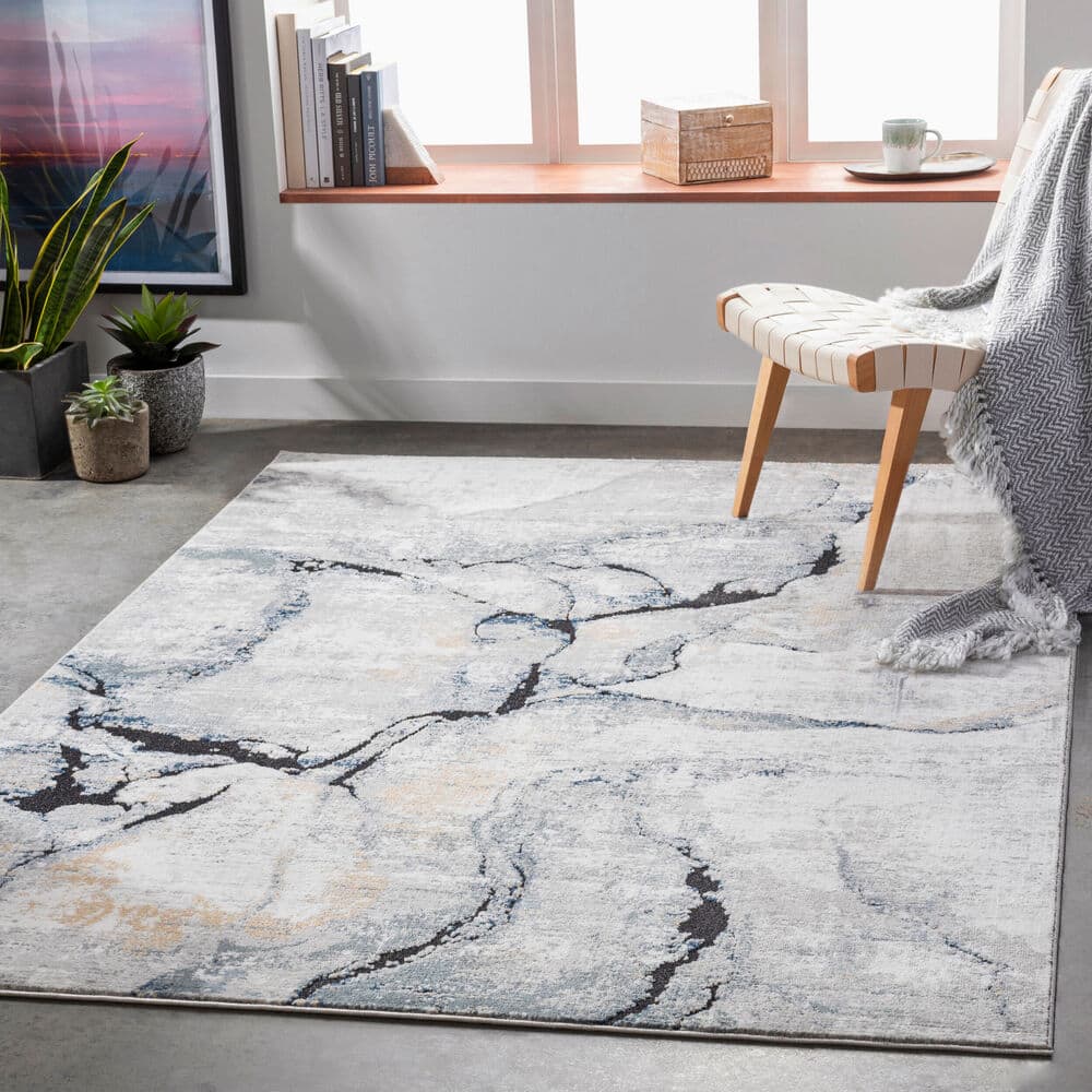 Jolie Gray Machine Woven Rug by Livabliss - Image 2