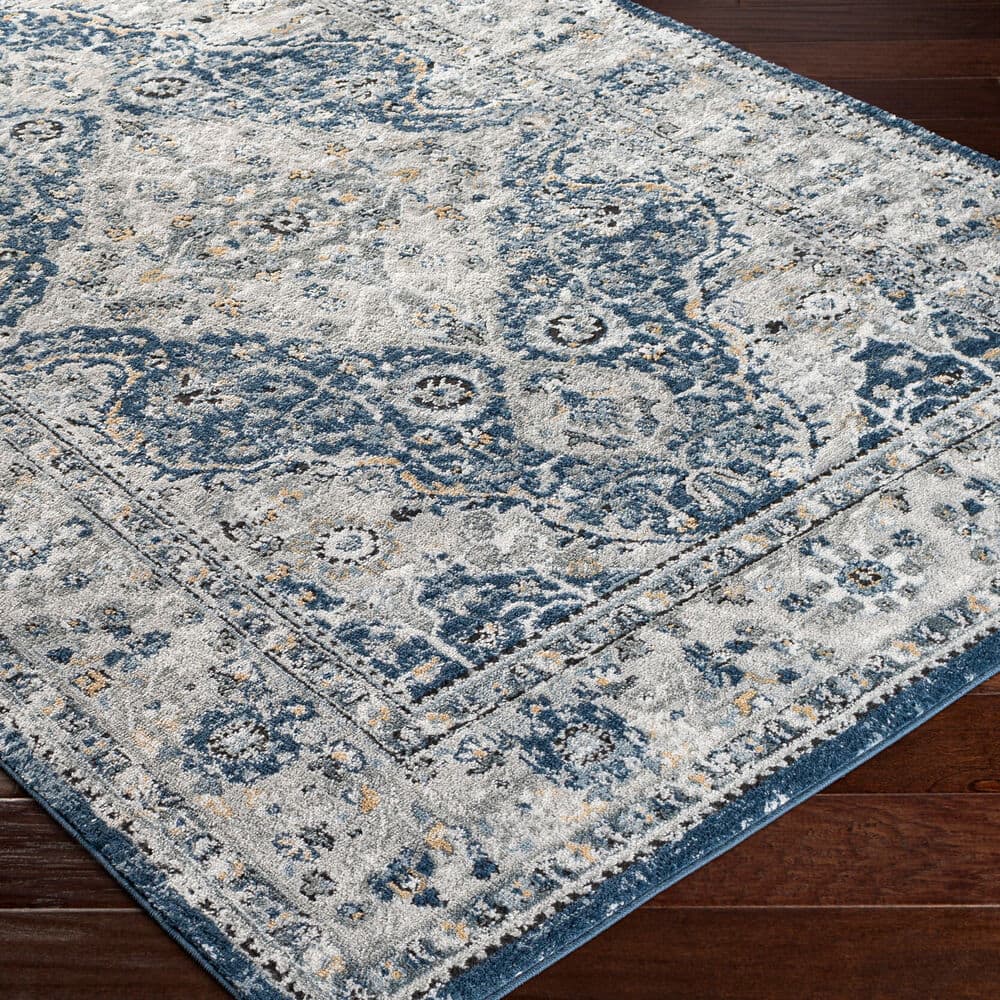 Jolie Dark Blue Machine Woven Rug by Livabliss - Image 3