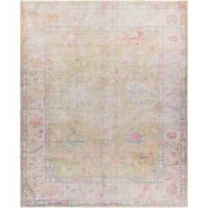 Kemer Grass Green Machine Woven Rug by Livabliss