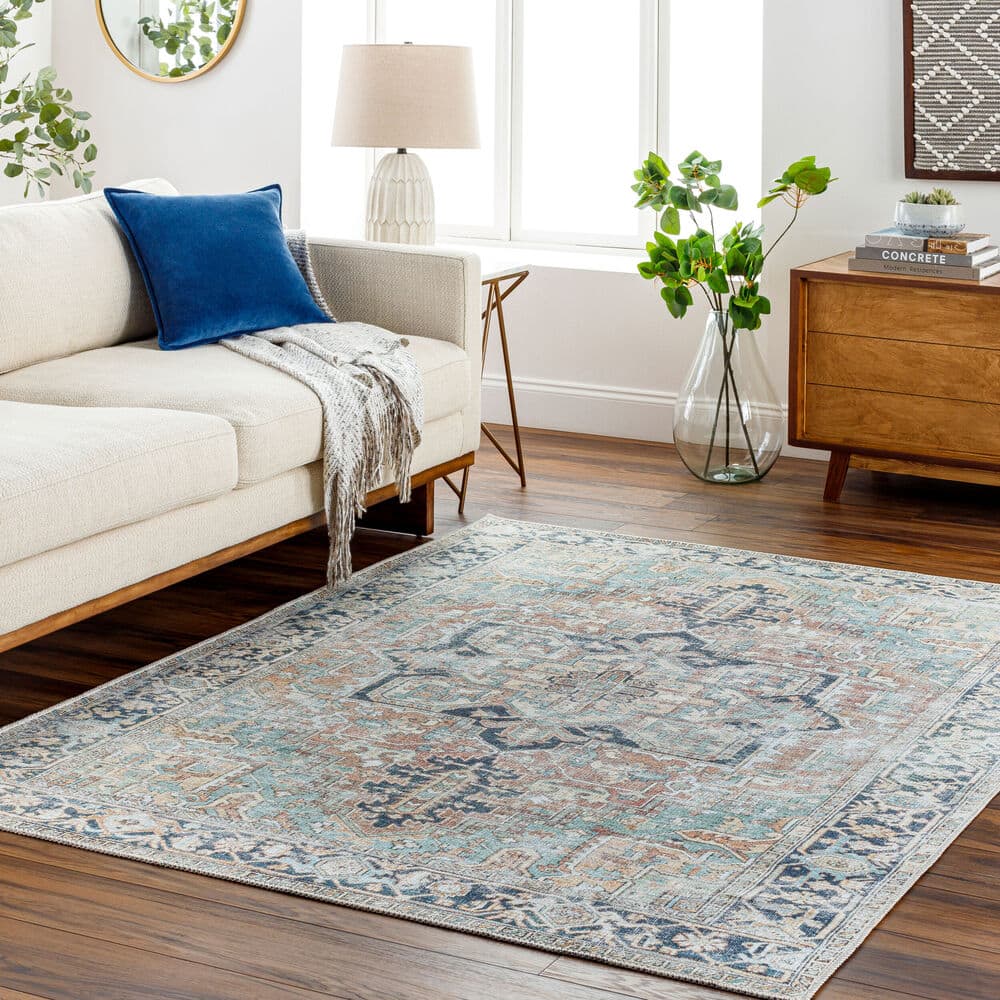Kemer Seafoam Machine Woven Rug by Livabliss - Image 7