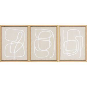 Lines Khaki Framed Art by Livabliss