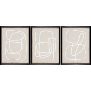 Lines Khaki Framed Art by Livabliss