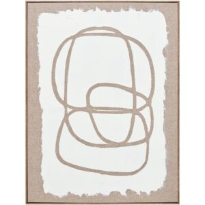 Lines Beige Framed Art by Livabliss