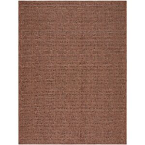 Lumina Dark Brown Machine Woven Outdoor Rug by Livabliss