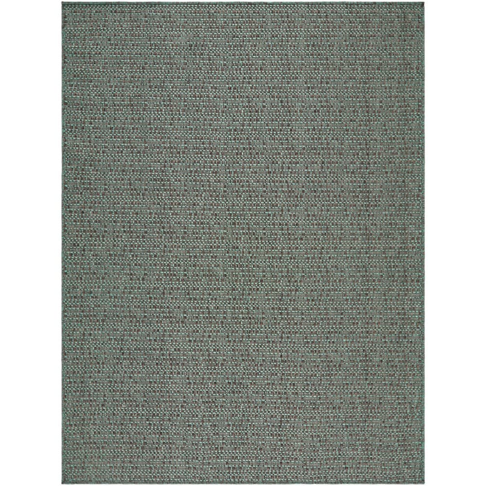 Lumina Dark Brown Machine Woven Outdoor Rug by Livabliss