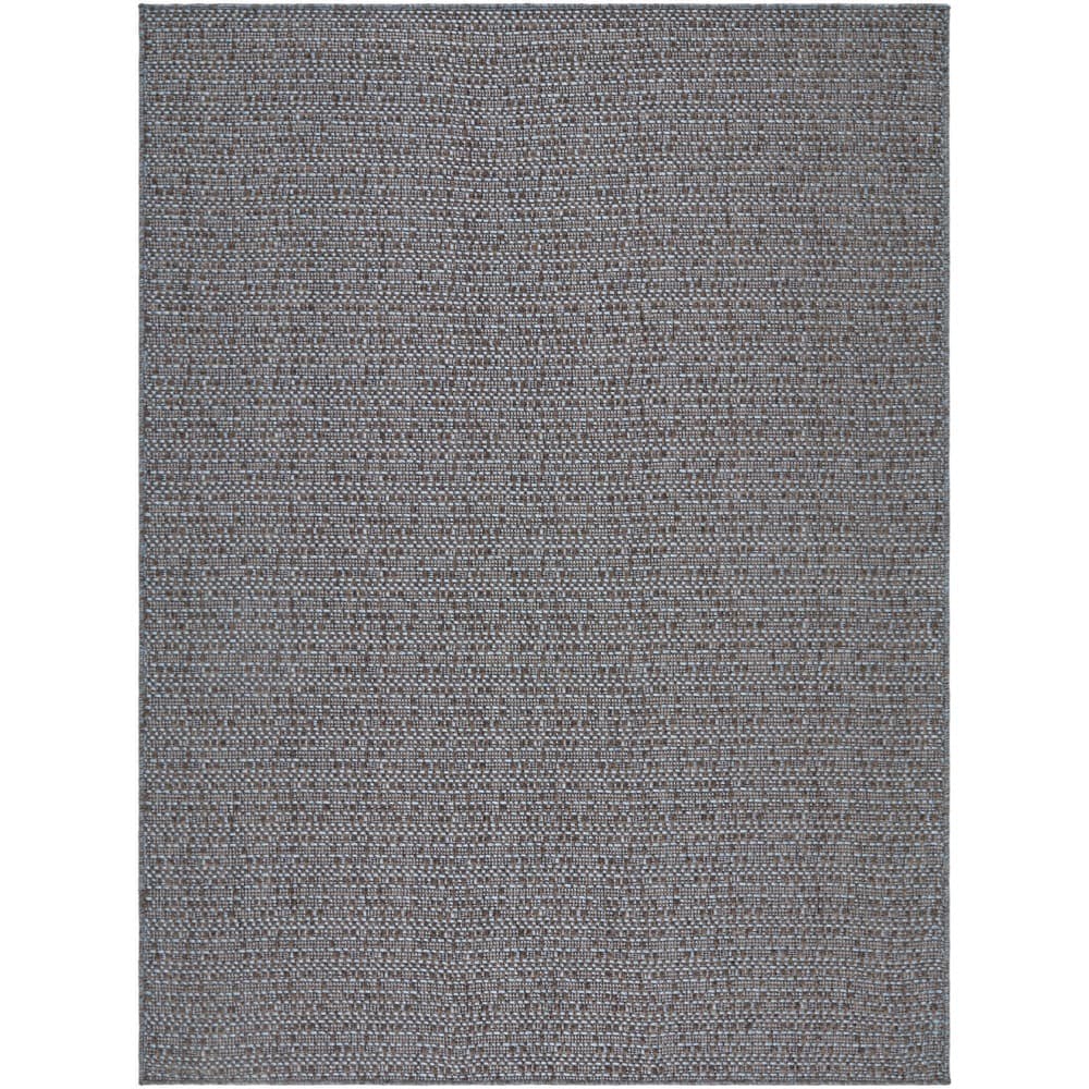 Lumina Dark Brown Machine Woven Outdoor Rug by Livabliss
