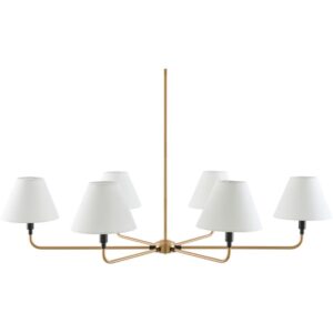 Lunel Metallic Brass Chandelier by Livabliss