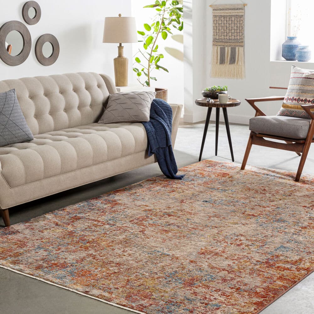 Mirabel Dusty Coral Machine Woven Rug by Livabliss - Image 2