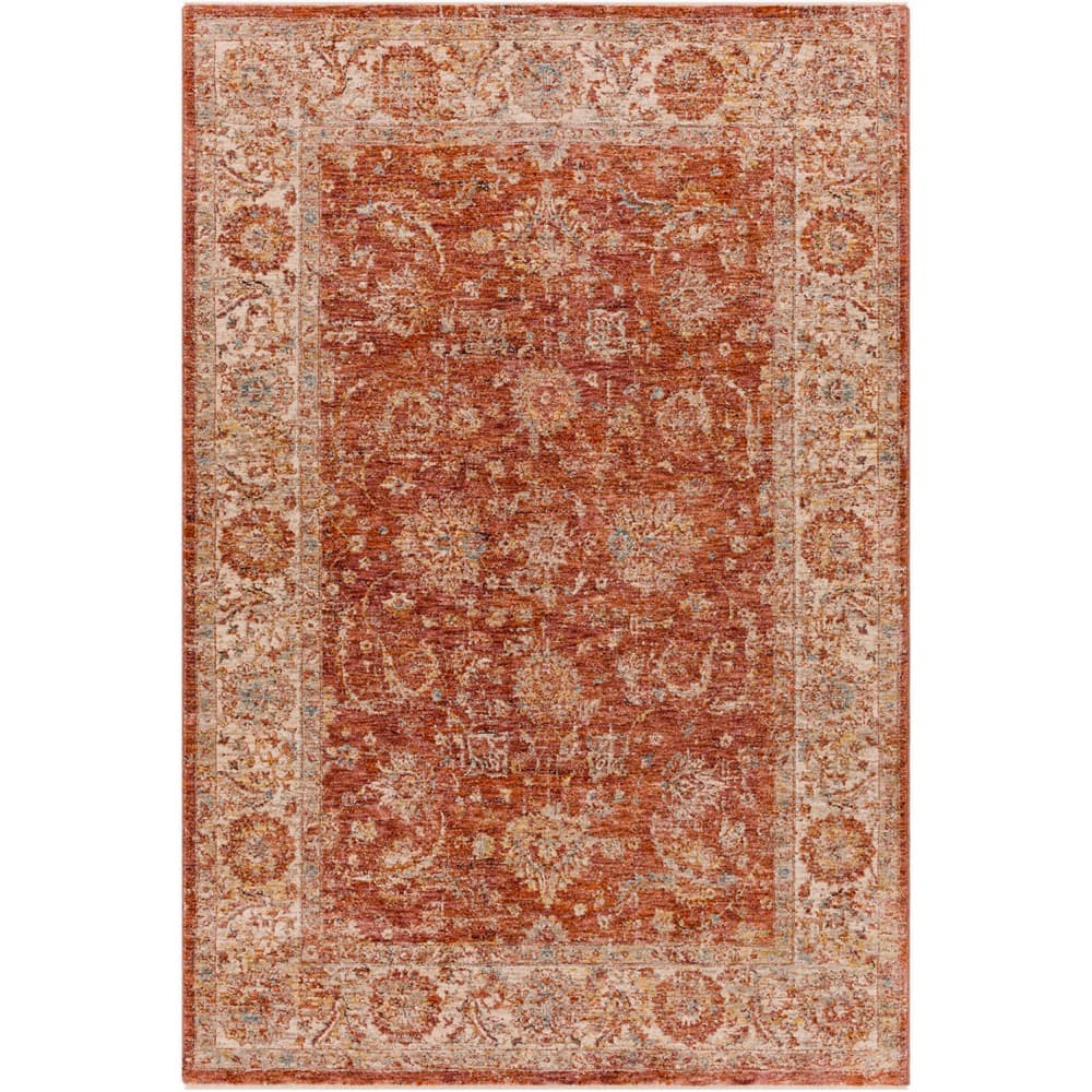 Mirabel Rust Machine Woven Rug by Livabliss
