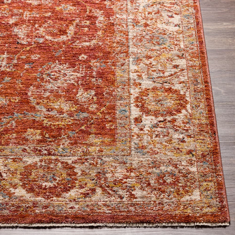 Mirabel Rust Machine Woven Rug by Livabliss - Image 5