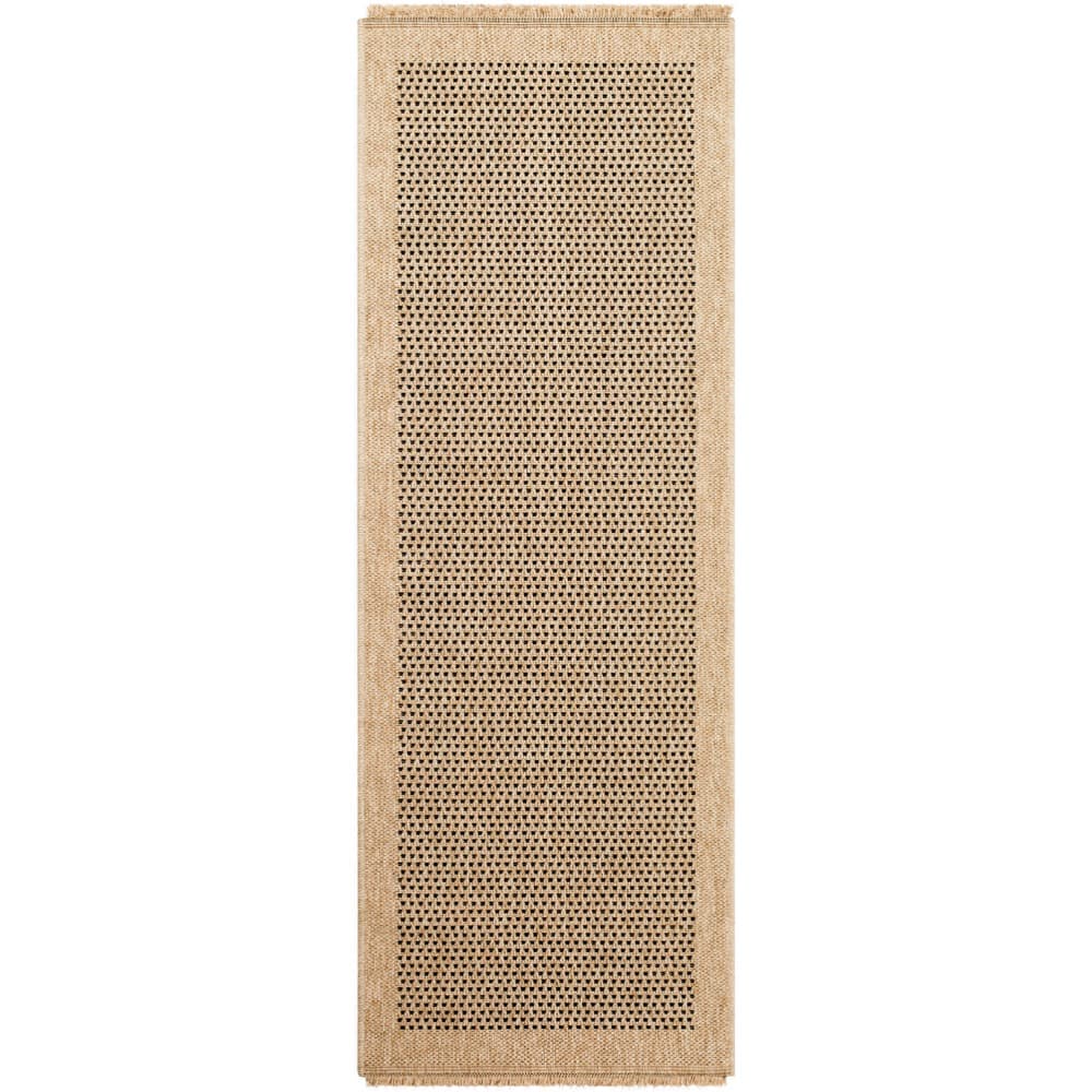 Mirage Tan Machine Woven Outdoor Rug by Livabliss
