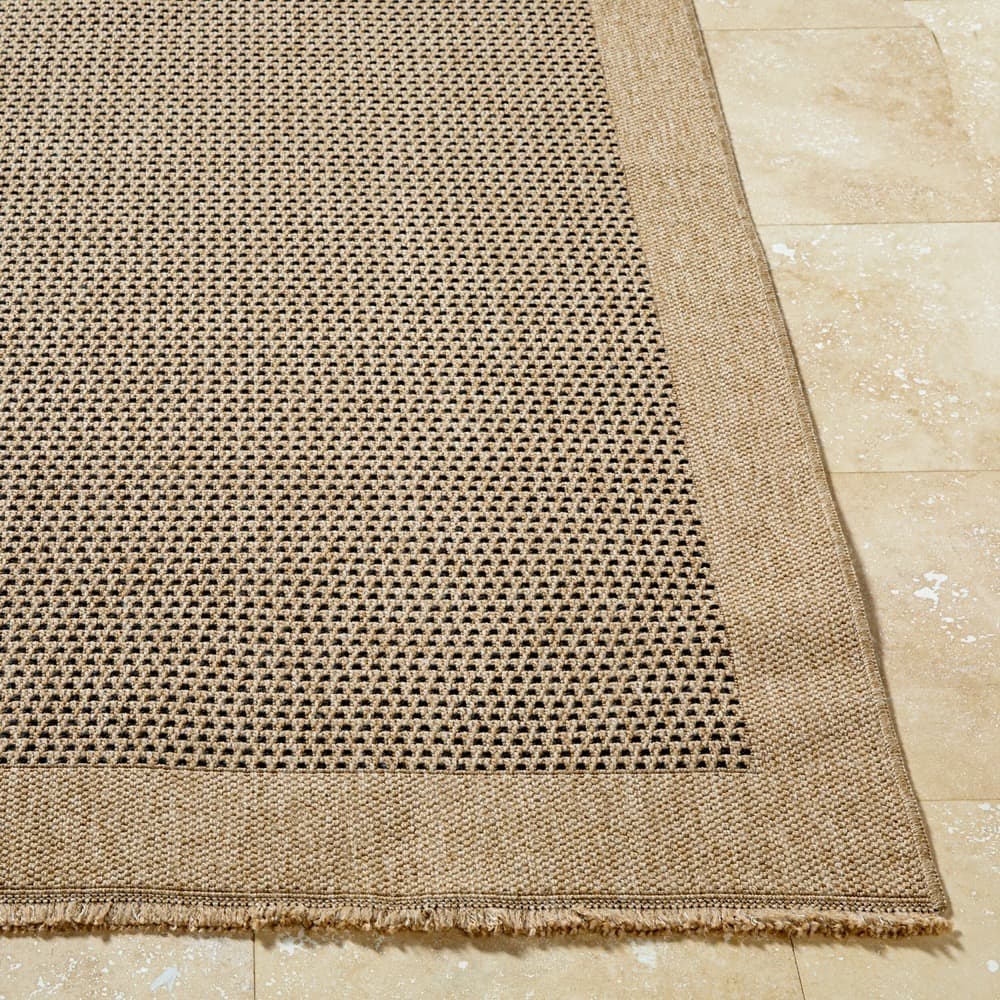 Mirage Tan Machine Woven Outdoor Rug by Livabliss - Image 5