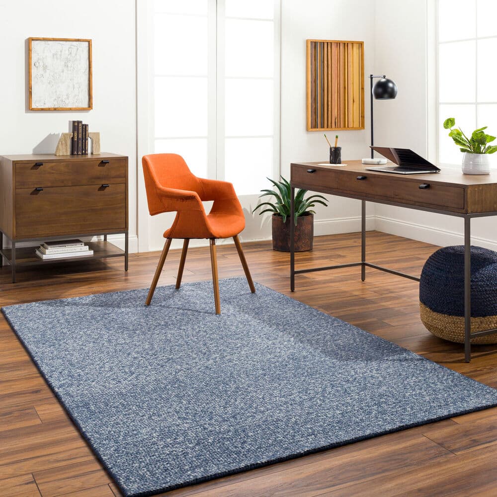 Mia Blue Handmade Rug by Livabliss - Image 2