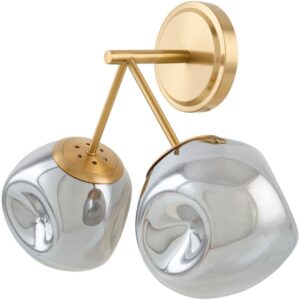 Molexa Metallic Brass Wall Sconce by Livabliss
