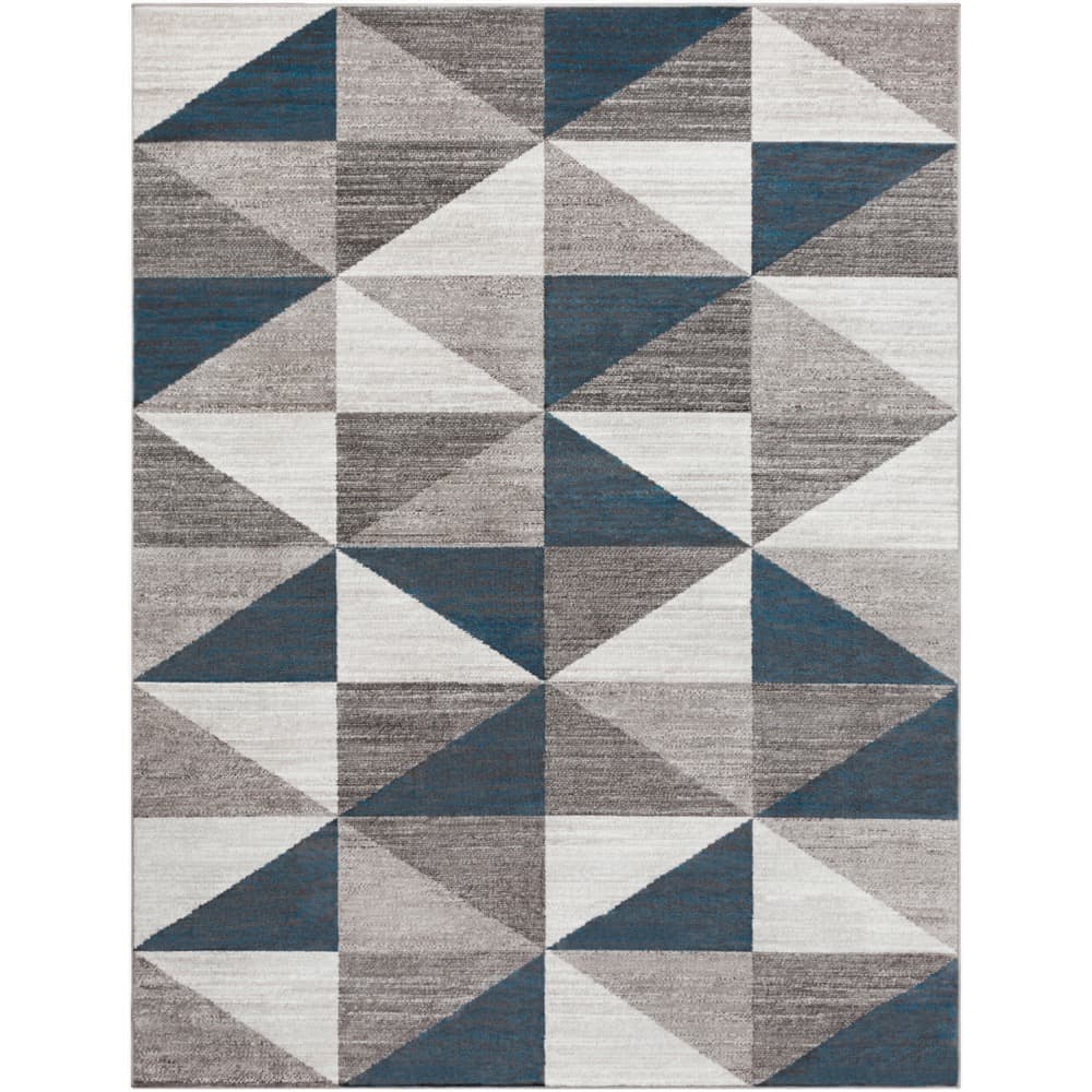 Monte Carlo Blue Machine Woven Rug by Livabliss