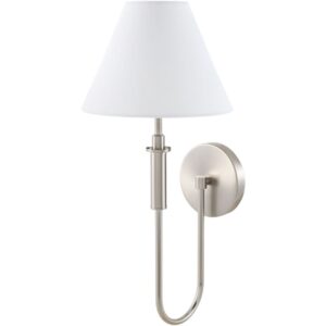 Montclaire Metallic Nickel Wall Sconce by Livabliss