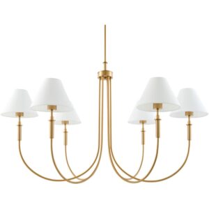 Montclaire Metallic Brass Chandelier by Livabliss