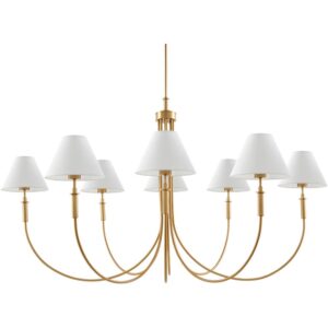 Montclaire Metallic Brass Chandelier by Livabliss