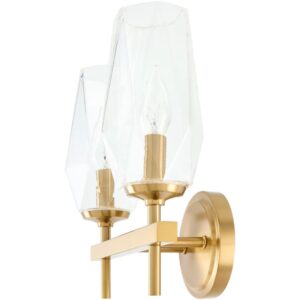 Merivelle Metallic Brass Wall Sconce by Livabliss