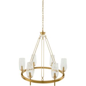 Merivelle Metallic Brass Chandelier by Livabliss