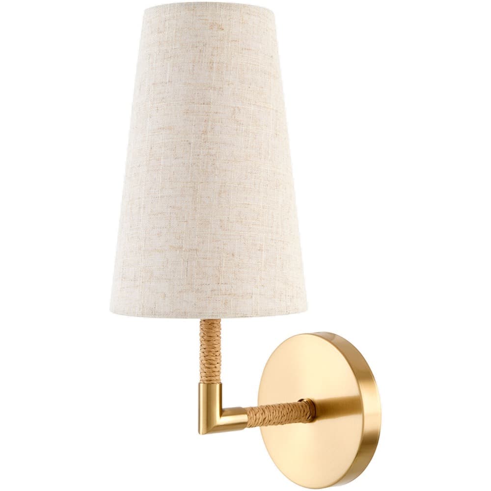 Morvain Metallic Brass Wall Sconce by Livabliss